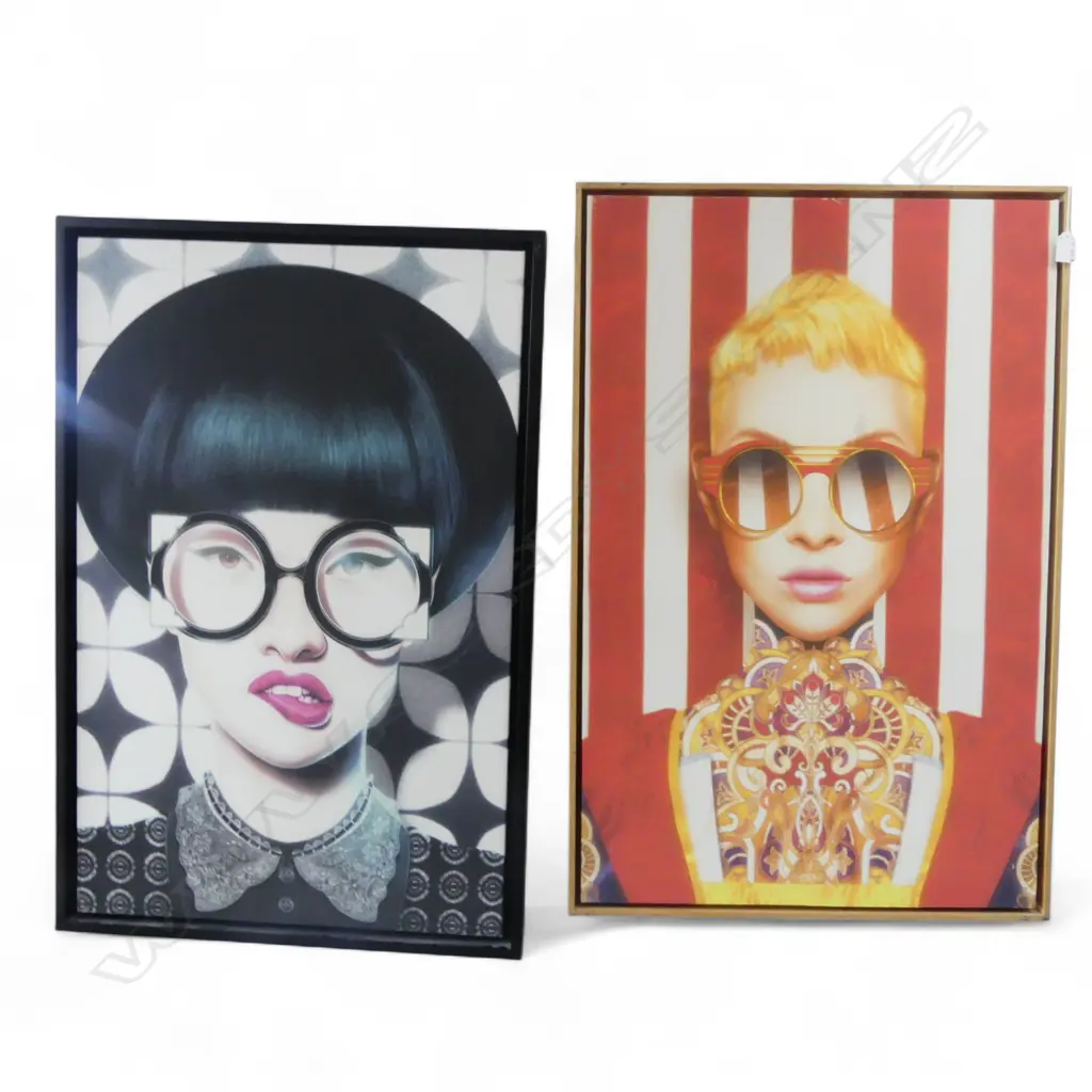 2 MODERN CANVAS PRINT PORTRAITS 850x550mm Image 1++