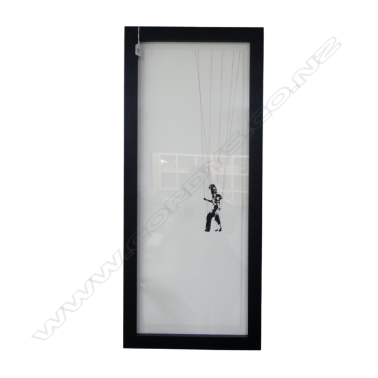 FRAMED MODERN ARTWORK PUPPET ROBOT H1000 W420MM