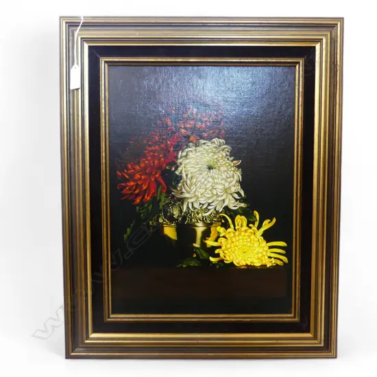 GILT FRAMED OIL STILL LIFE SIGNED HOOKKER H400 W290MM