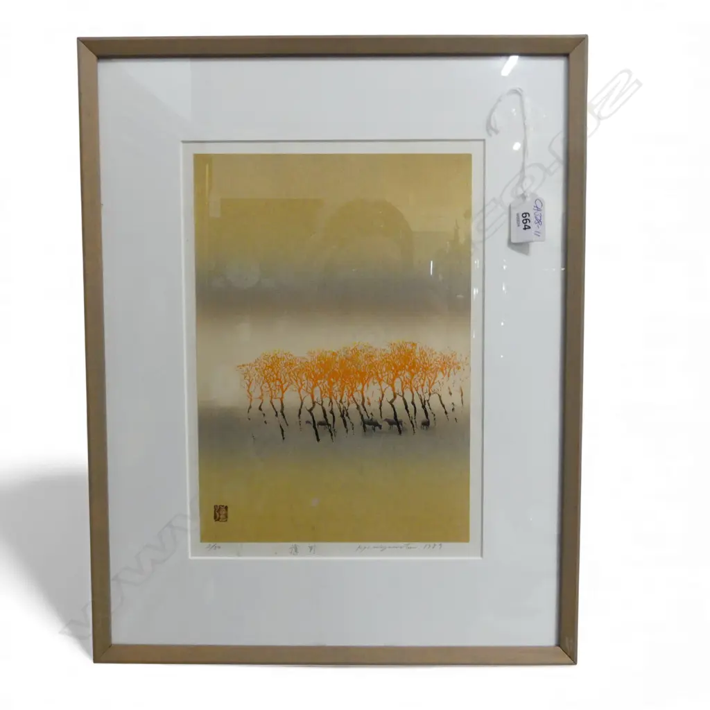 Kyu Miyamoto 1989 ltd ed print 2/50. 'Susukino'. 280 x 200mm. Image 1++