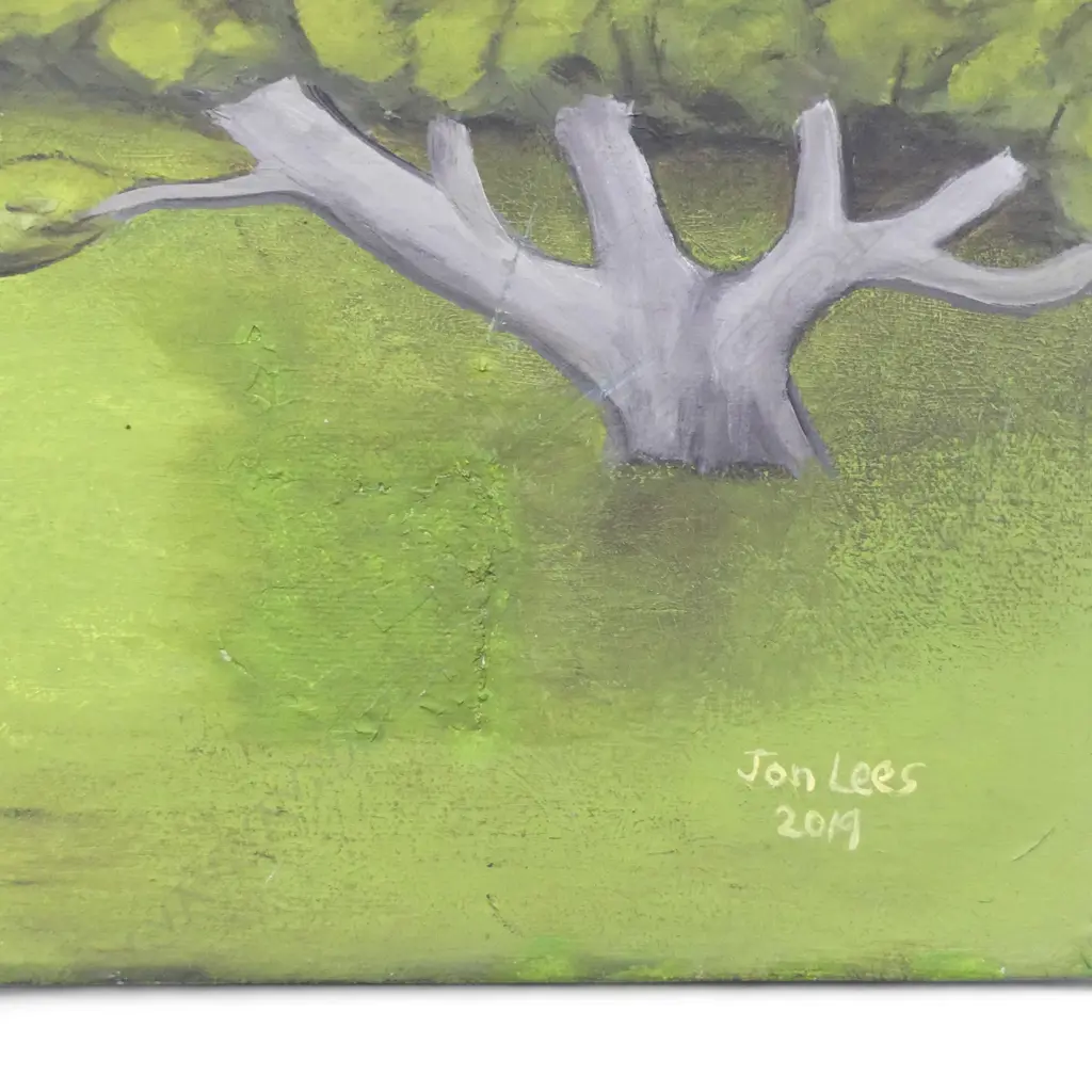 JON LEES, THE LOST HOUSE, ACRYLIC ON CANVAS,SIGNED 2019, SOME REPAIRS,910 X 610MM Image 1++