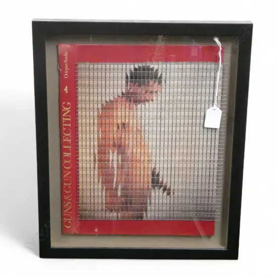 GEORGE HAJIAN; MALE NUDE 'GUNS & COLLECTING', MIXED MEDIA 360x300mm