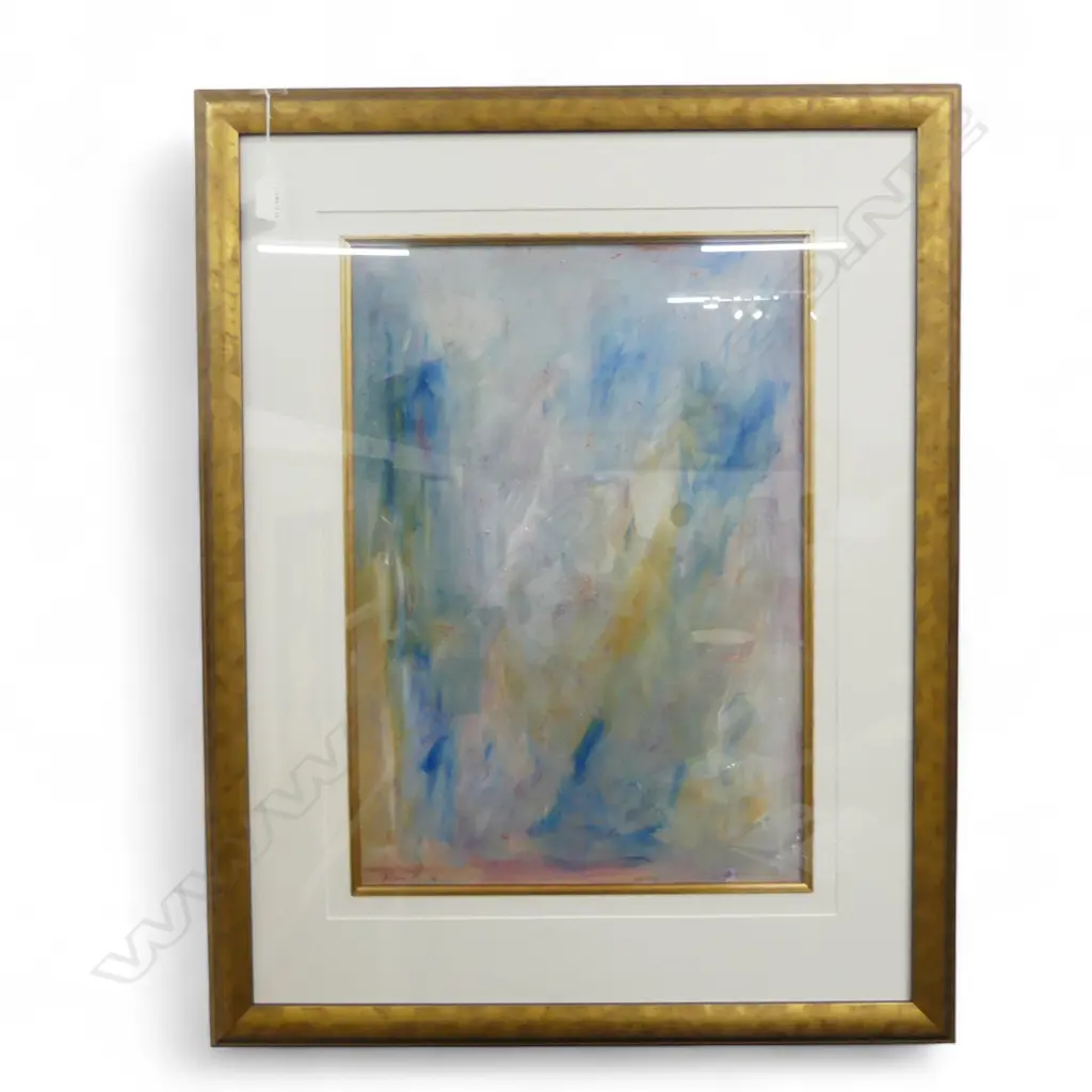 FRAMED GOUACHE ABSTRACT SIGNED P HOWARTH H560 W380MM Image 1++
