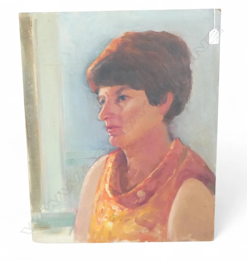 CHARLES ROSE (1921-2017) PORTRAIT OF CATHY CRAVEN, OIL ON BOARD 610x500mm  Image 1++
