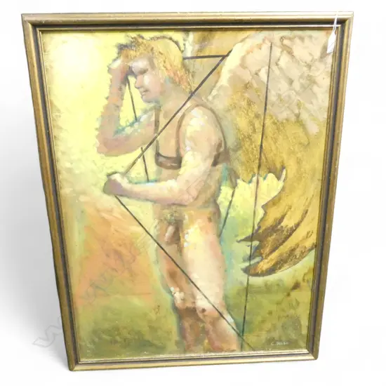 CHARLES ROSE (1921-2017) 'ICARUS' OIL ON BOARD 750x550mm