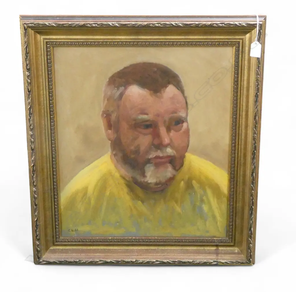 CHARLES ROSE (1921-2017) PORTRAIT OF PETER BROWN, OIL ON BOARD 485x415mm, SIGNED Image 1++