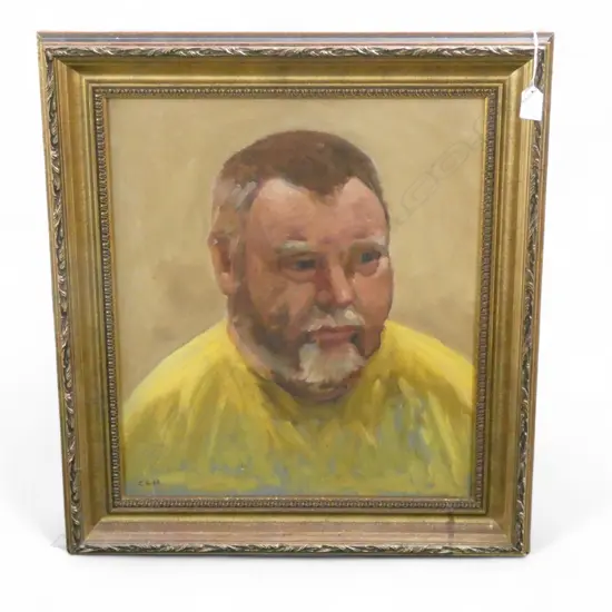 CHARLES ROSE (1921-2017) PORTRAIT OF PETER BROWN, OIL ON BOARD 485x415mm, SIGNED