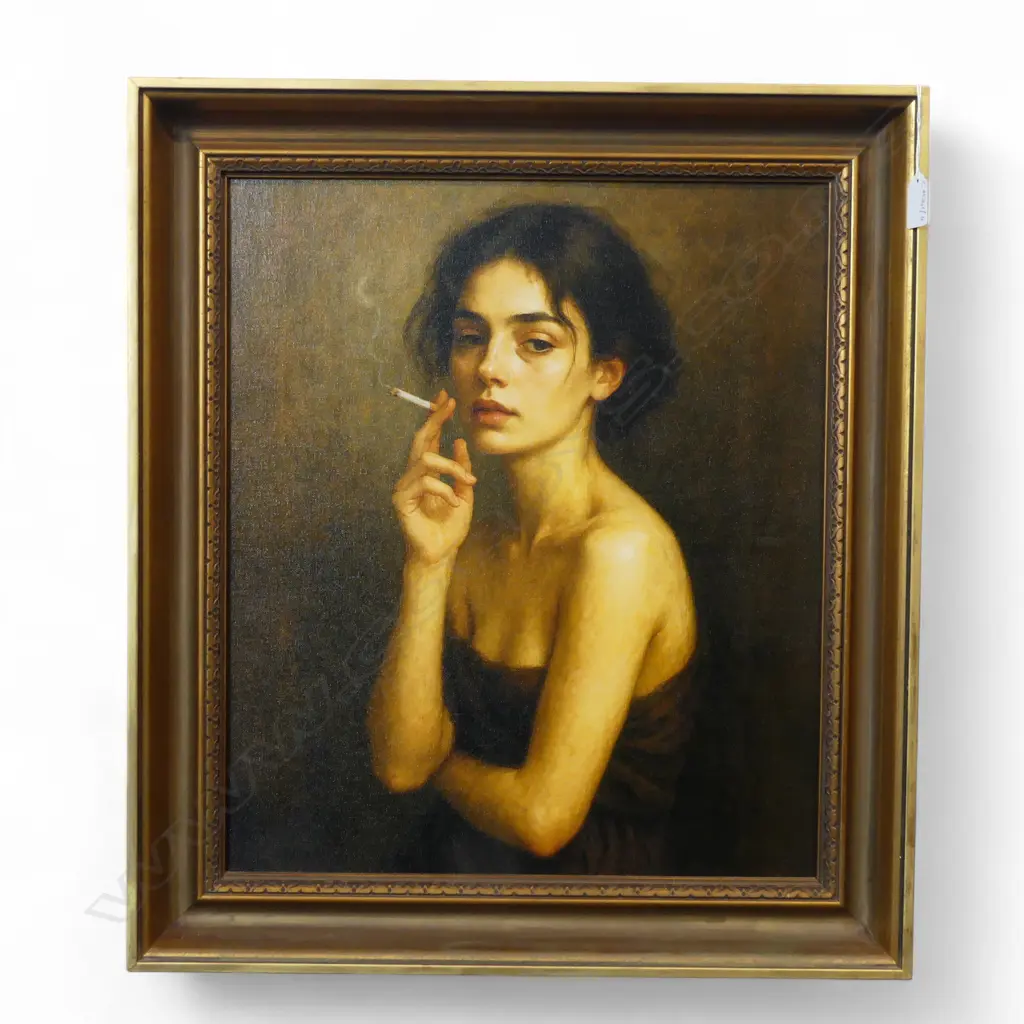 ART PRINT, WOMAN SMOKING 480x410mm Image 1++