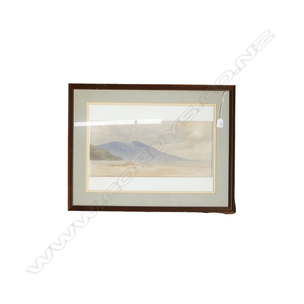 CHARLES WILLIAM FOSTER (1840-1920), COASTAL LANDSCAPE WC, 220x485mm (not signed) Image 1++