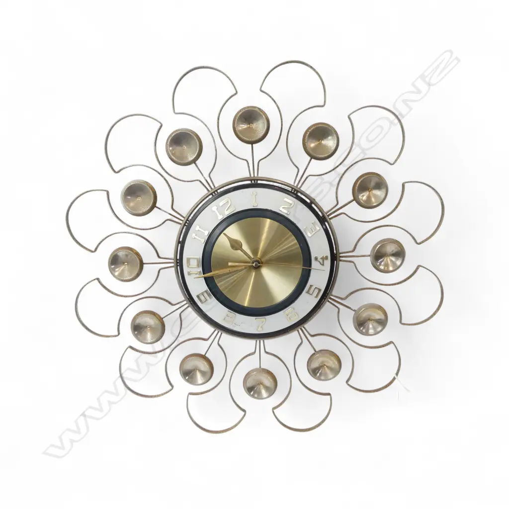 MID CENTURY WALL CLOCK 515mm dia Image 1++