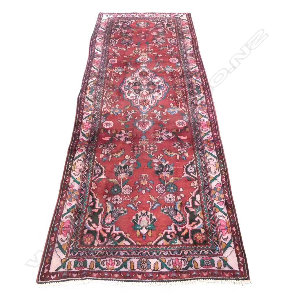 IRANIAN HAMADAN HAND KNOTTED WOOL PILE RUNNNER 2850x1100mm Image 1++