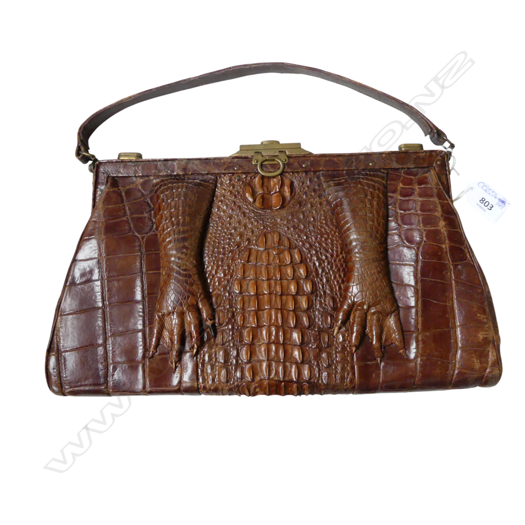 CROC LEATHER HAND BAG  Image 1++