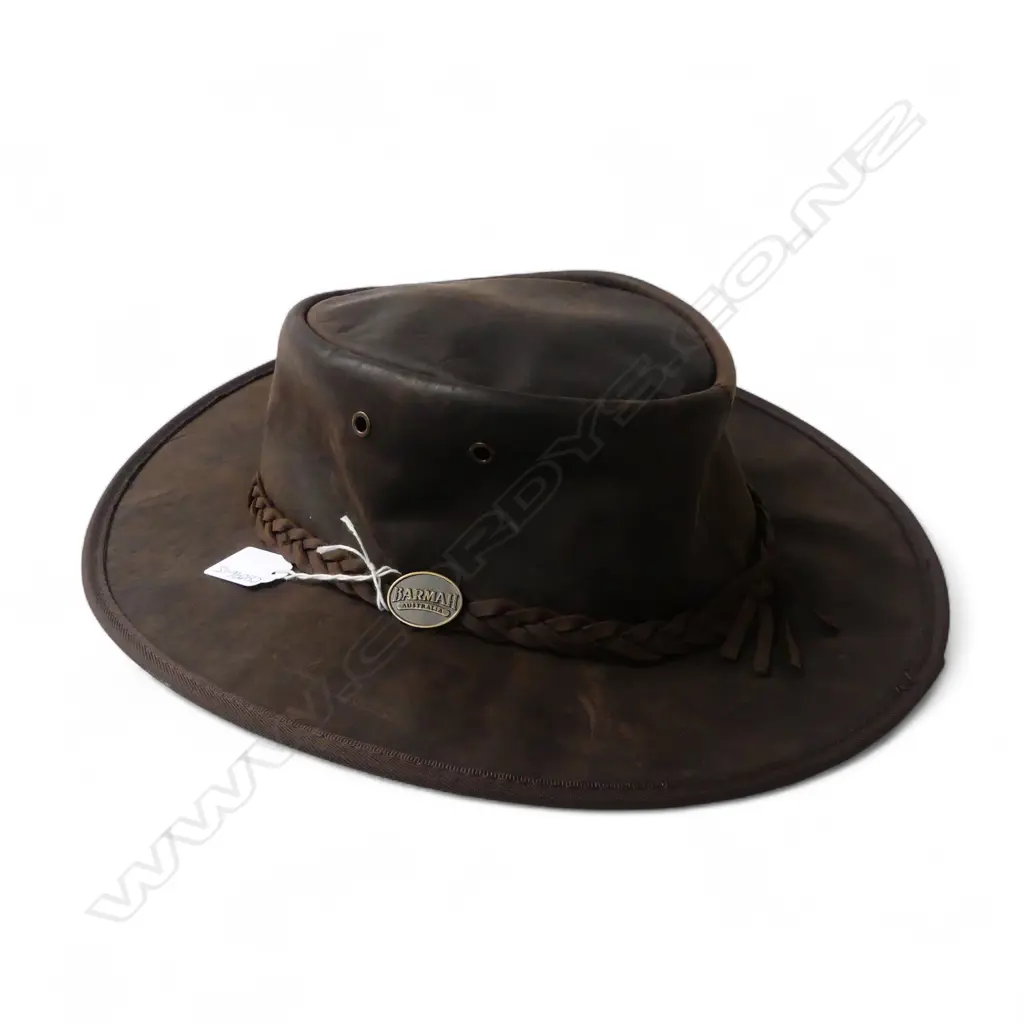 LEATHER BARMAH HAT; XX LARGE SIZE  Image 1++