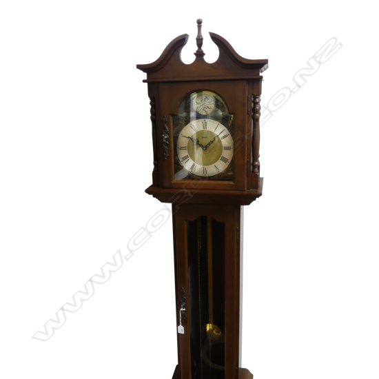 Mid / late 20thC Tempus Fugit granddaughter clock H.1900mm