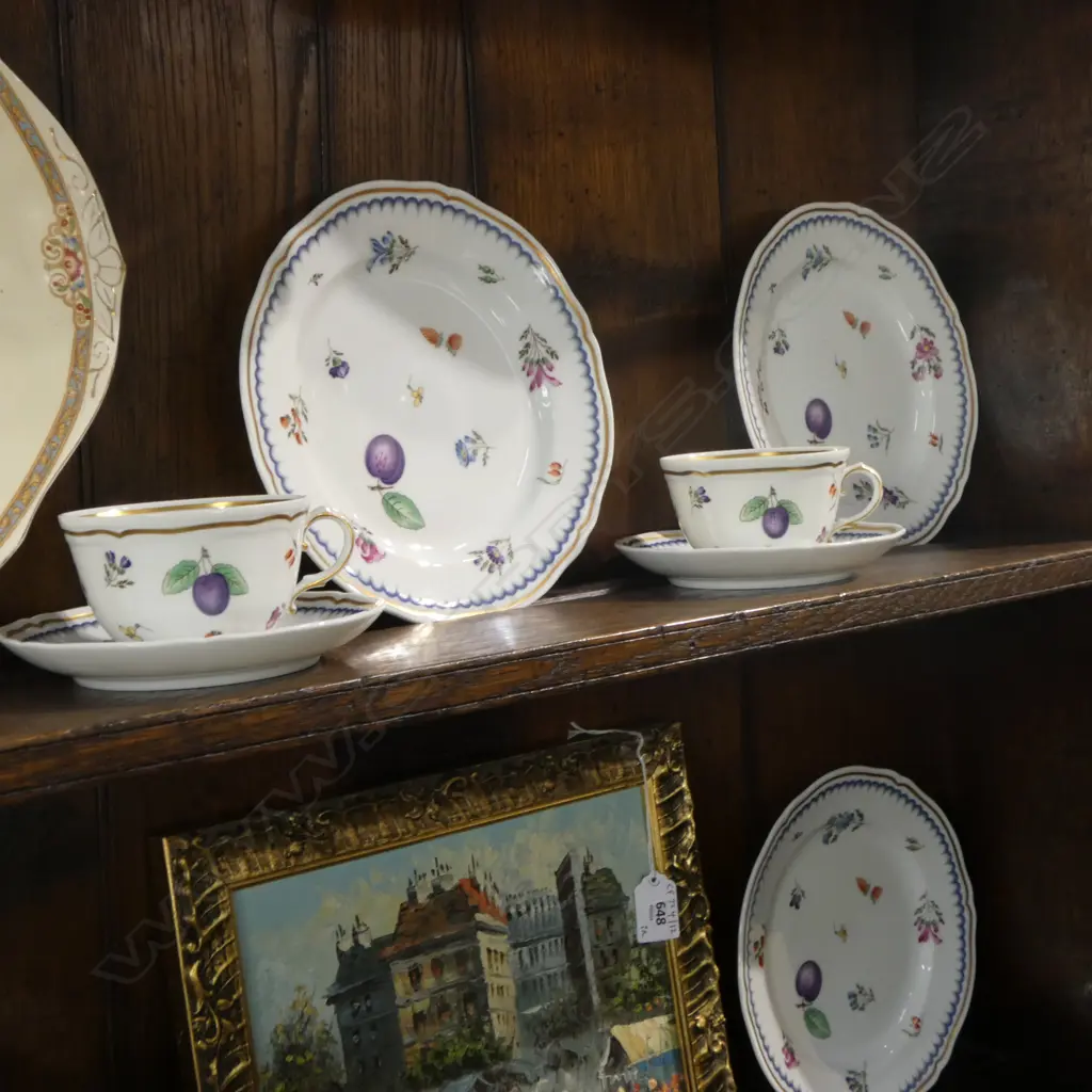 ITALIAN 'RICHARD GINORI' TEA SET + ENGLISH ASHET W.420mm Image 1++