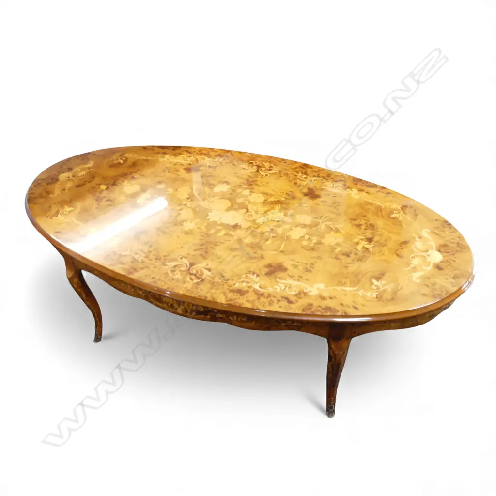 LG INLAID OVAL COFFEE TABLE 1500x770x510mm Image 1++