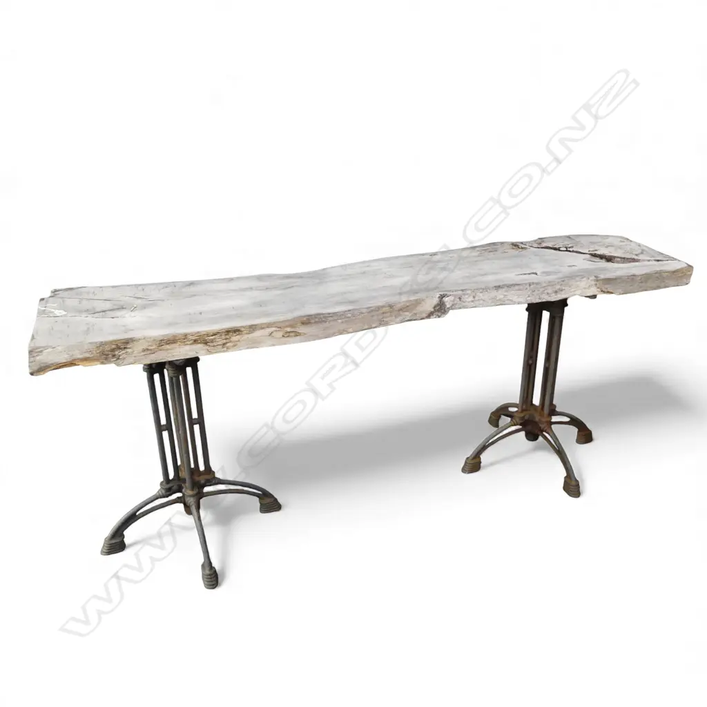 RUSTIC PLANK TOP OUTDOOR TABLE 1970x480x790mm Image 1++