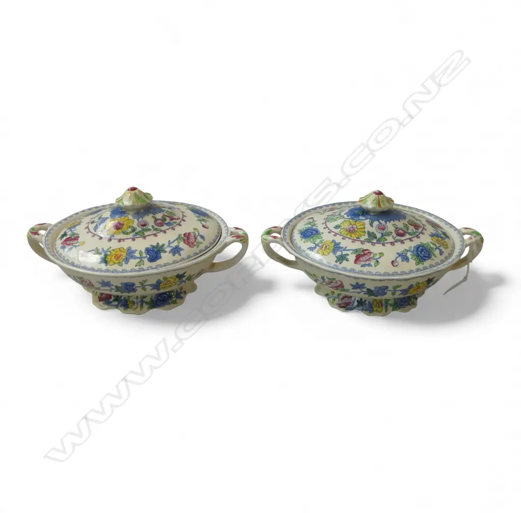PAIR OF MASON’S REGENCY OVAL LIDDED TUREENS, L.290MM Image 1++