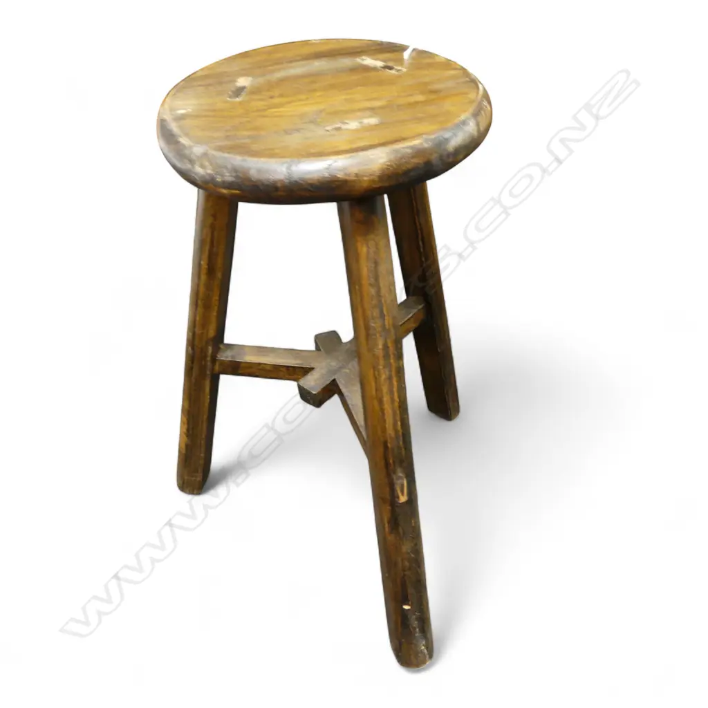 WOODEN 3 LEGGED STOOL H.500mm Image 1++