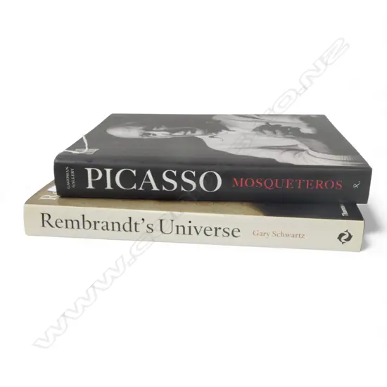 2 ART REFERENCE BOOKS; PICASSO MOSQUETEROS & REMBRANDT'S UNIVERSE by GARY SCHWARTZ