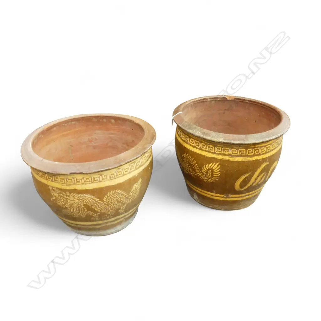 2 DRAGON GARDEN POTS H.420mm Image 1++