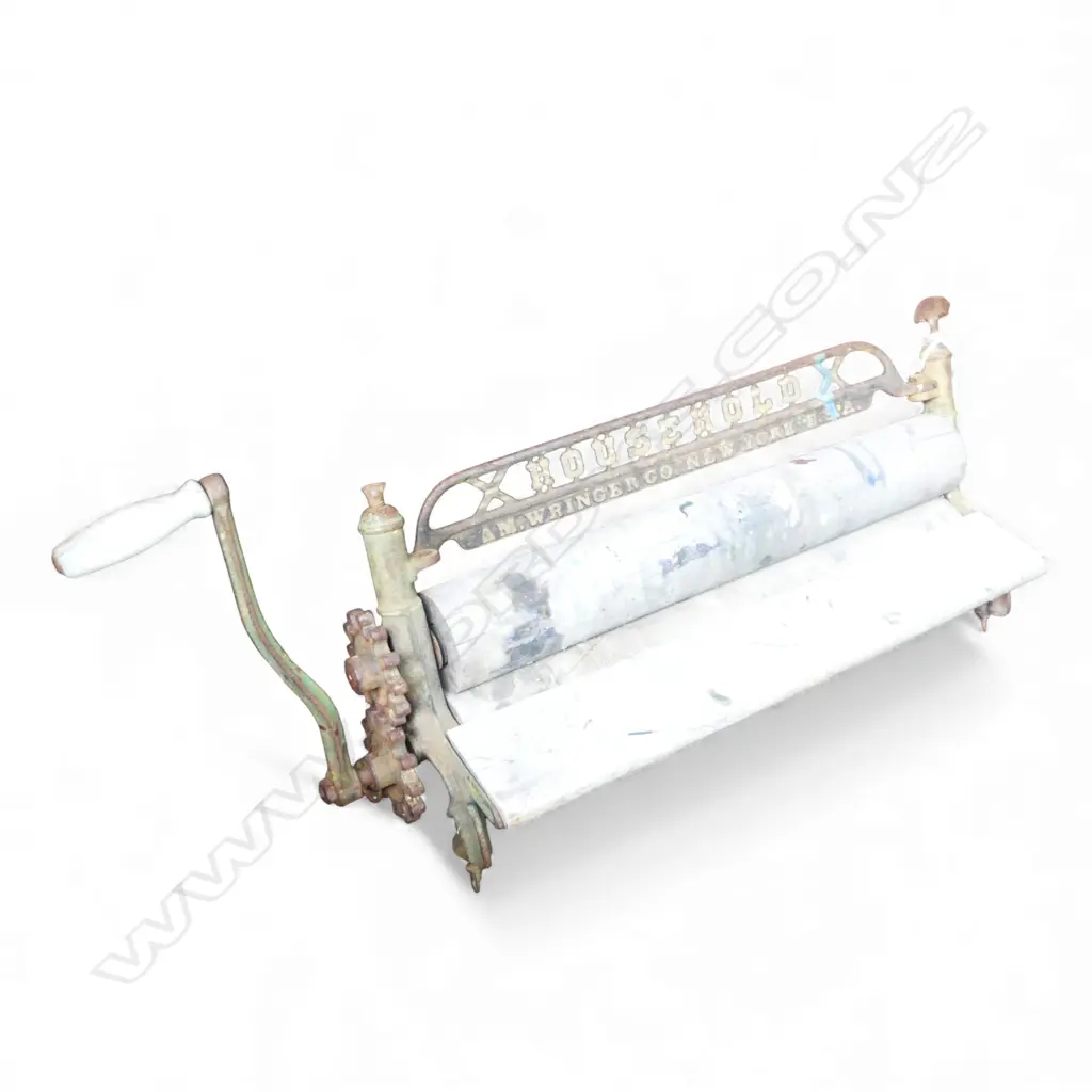 ANTIQUE MANGLE 'HOUSEHOLD - A.M. WRINGER Co. NEW YORK USA' W.920mm Image 1++