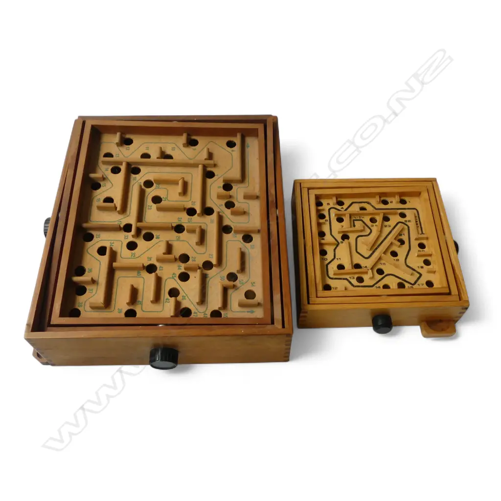 2 VINTAGE PUZZLE BOXES 330x290mm Image 1++