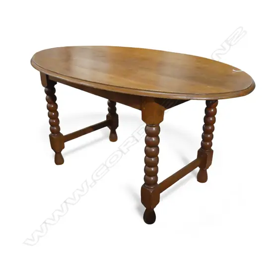 OAK BOBBIN LEG TABLE 1500x900x780mm