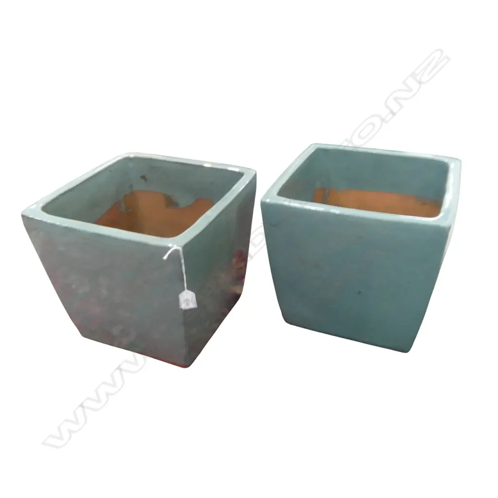 PR GLAZED GARDEN POTS, SQUARE FORM, H.310mm Image 1++