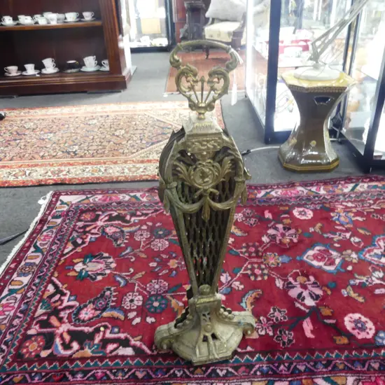 FOLD OUT BRASS FIRE SCREEN H.720mm