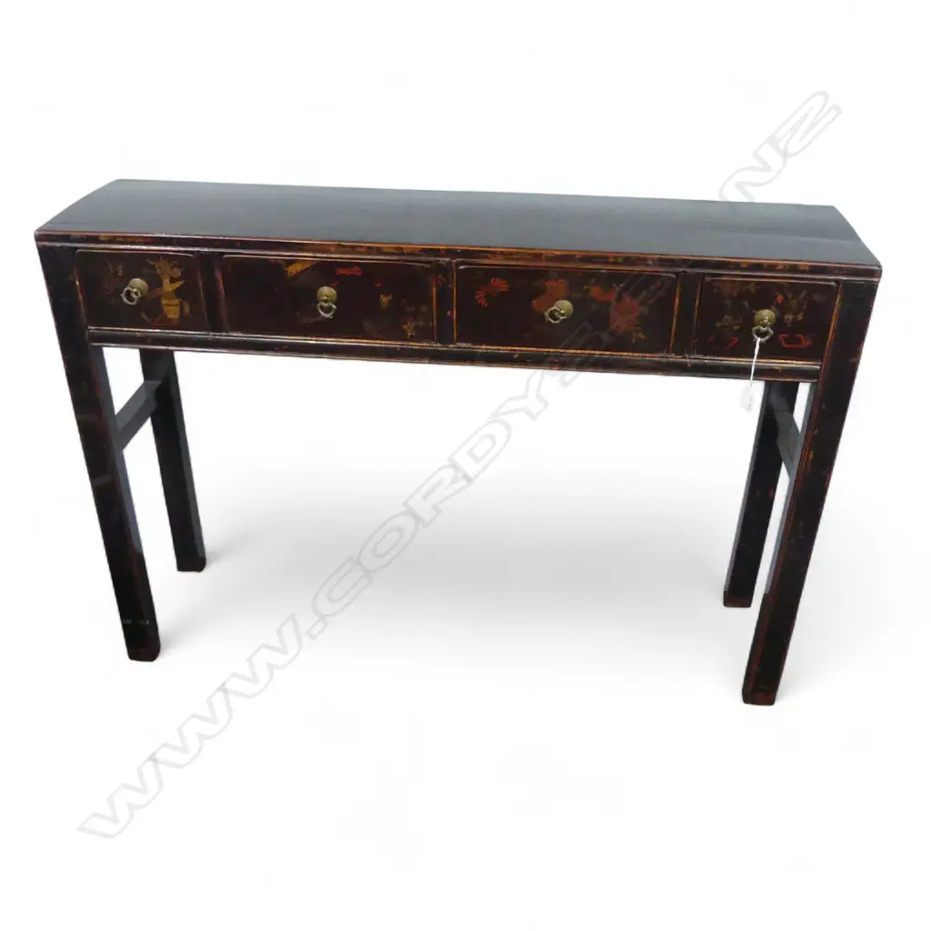 ORIENTAL BLACK LACQUER HALL TABLE 1225x300x850mm Image 1++