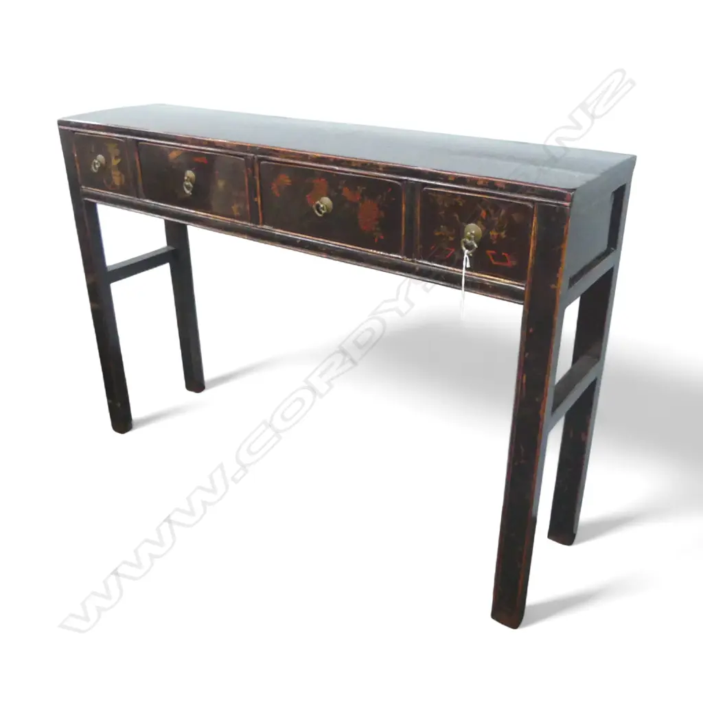 ORIENTAL BLACK LACQUER HALL TABLE 1225x300x850mm Image 1++