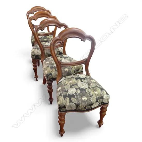 4 BALLOON BACK CHAIRS 