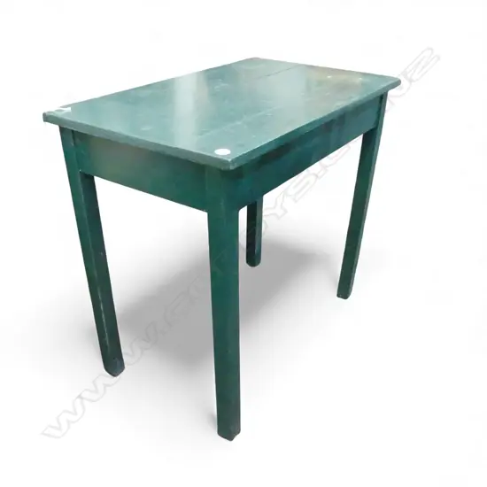 GREEN PAINTED WOODEN TABLE 760x460x680mm