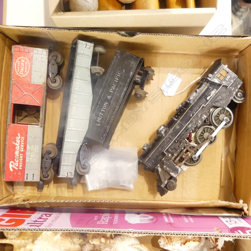 SEKI O GAUGE ELECTRIC ENGINE NO301 TENDER AF & 2 CARRIAGES Image 1++