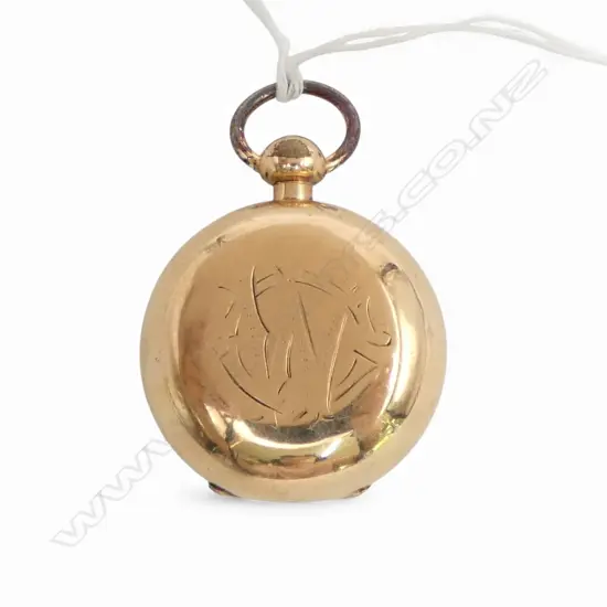 c1900 DENNISON GOLD PLATE SOVEREIGN CASE push button release