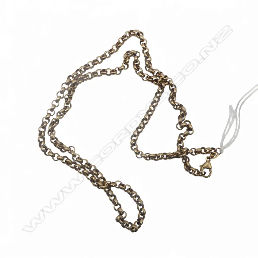 9CT GOLD BELCHER LINK CHAIN NECKLACE 9.19gms Image 1++