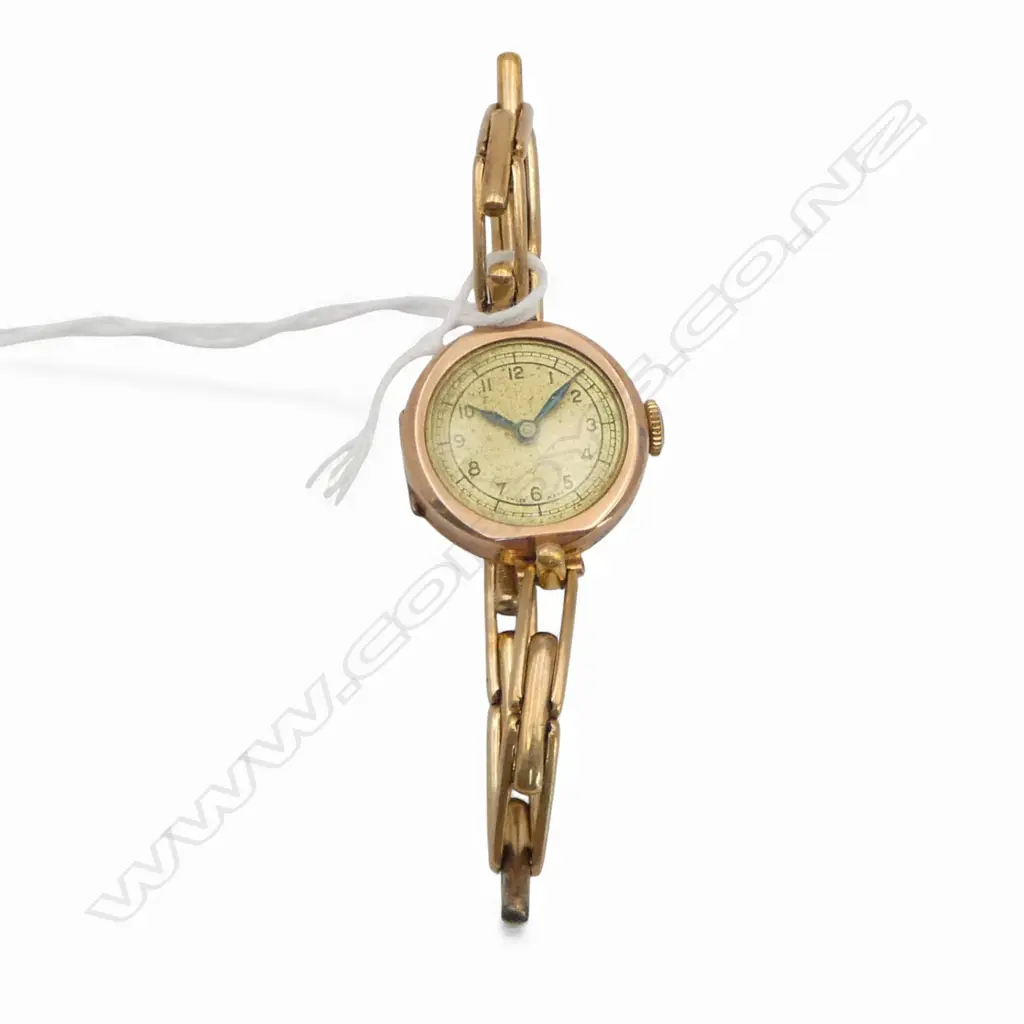 9ct ROSE GOLD LADIES WRIST WATCH plated strap  Image 1++