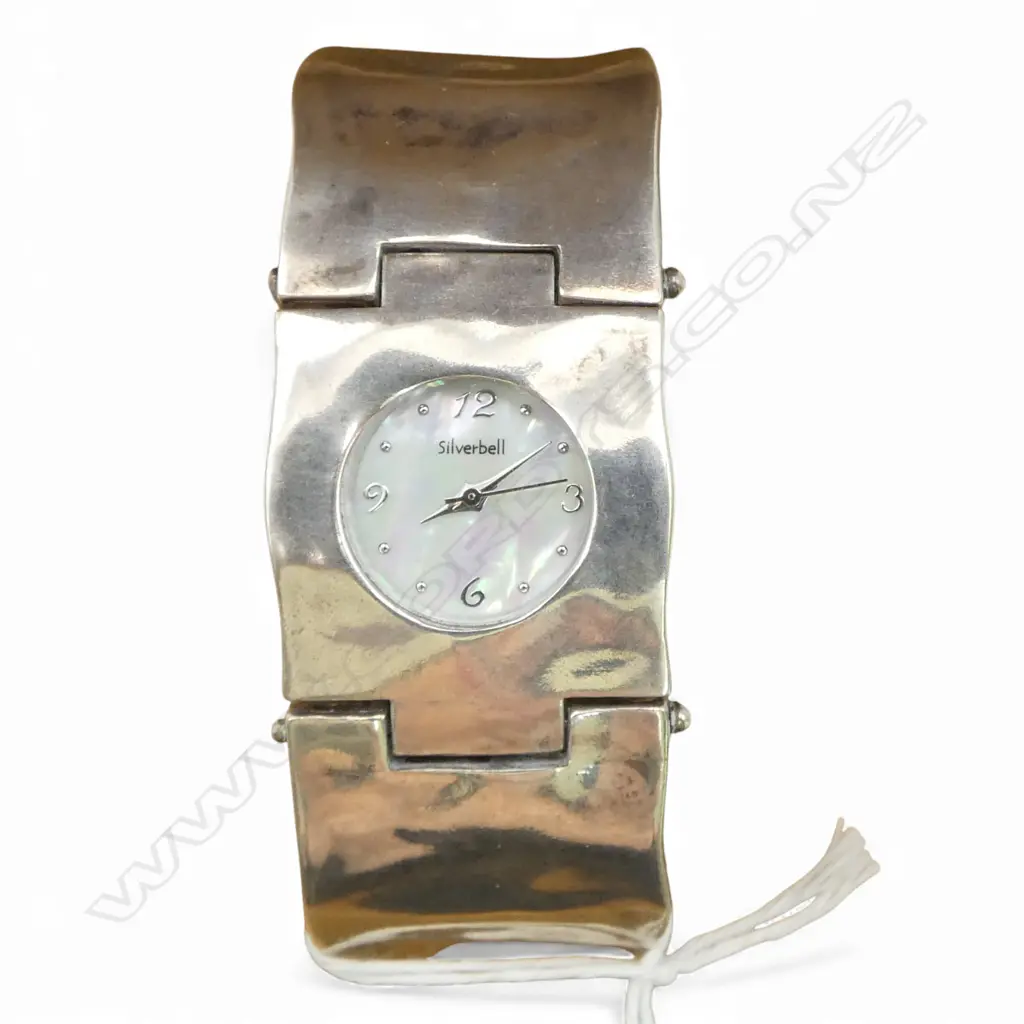 'SILVERBELL' LADIES DESIGNER STG SILVER WATCH in mis-matched Citizen case. Running Image 1++