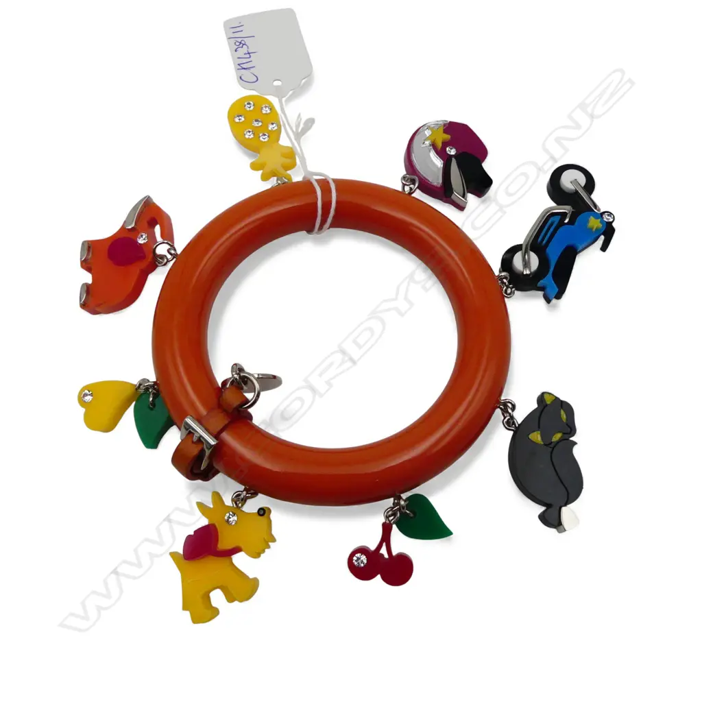 PRADA 'POP JEWELS' PLASTIC CHARM BRACELET w. BOX, BAG & CERTIFICATE - 65mm int. dia Image 1++