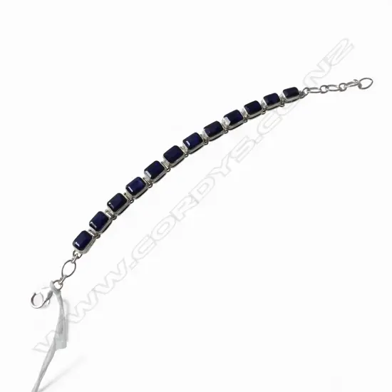 SILVER & DARK BLUE SAPPHIRE BRACELET