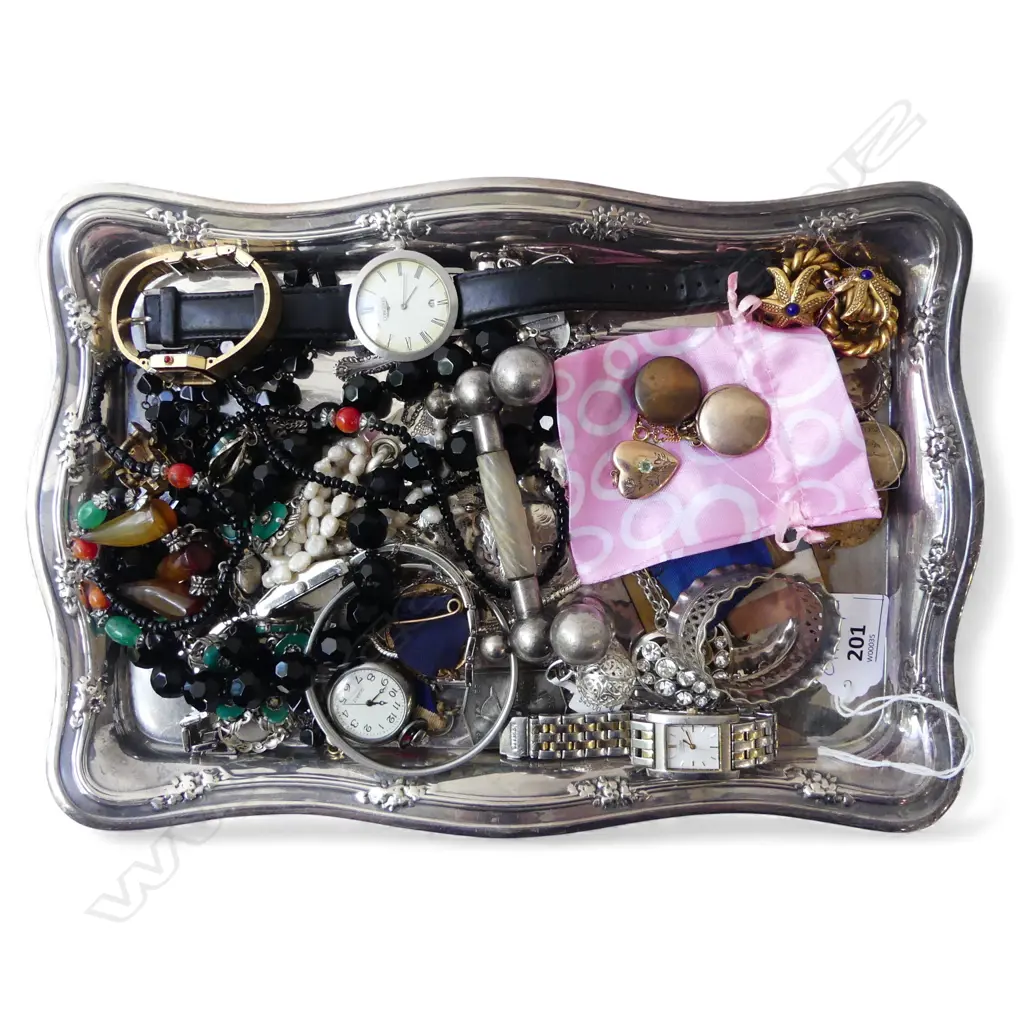 ASST. COSTUME JEWELLERY ON EP TRAY 300x210mm Image 1++