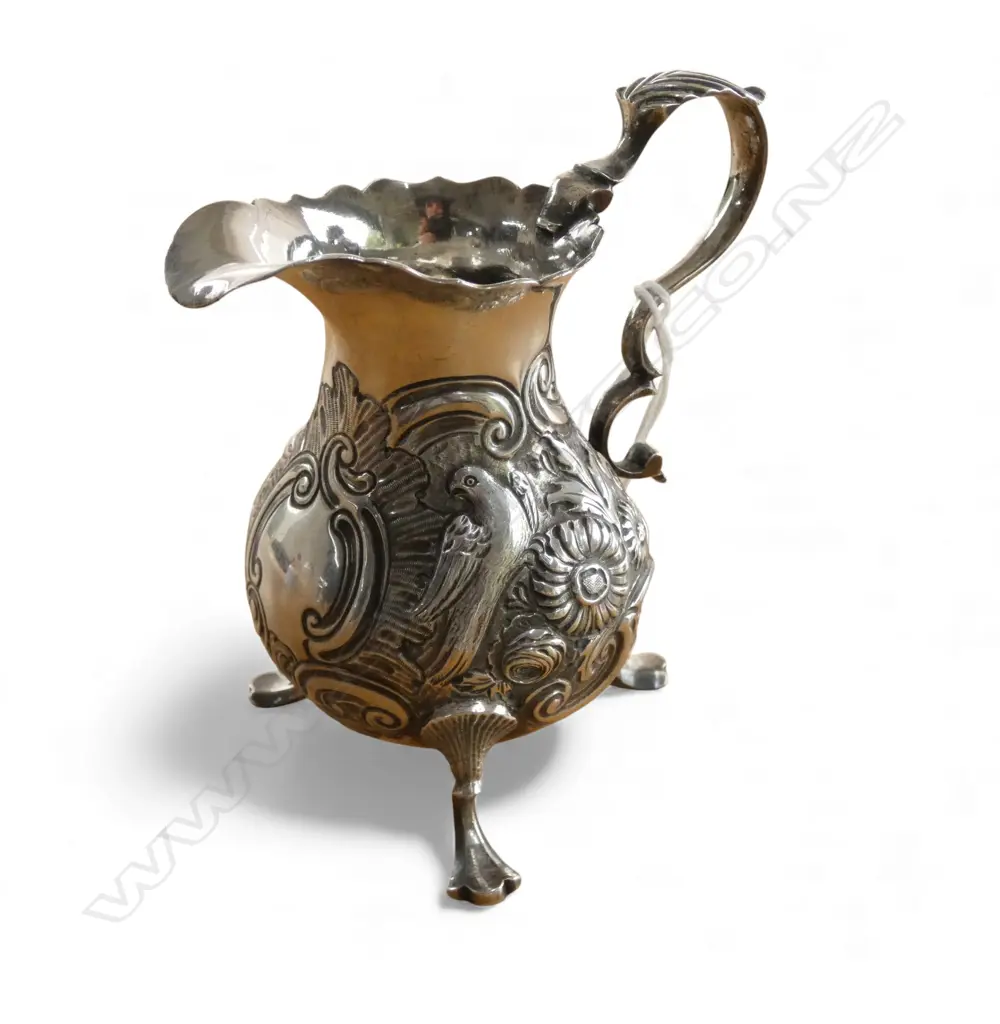 GEORGIAN STG SILVER CREAM JUG, LONDON 1832? 92gms hallmarks rubbed Image 1++