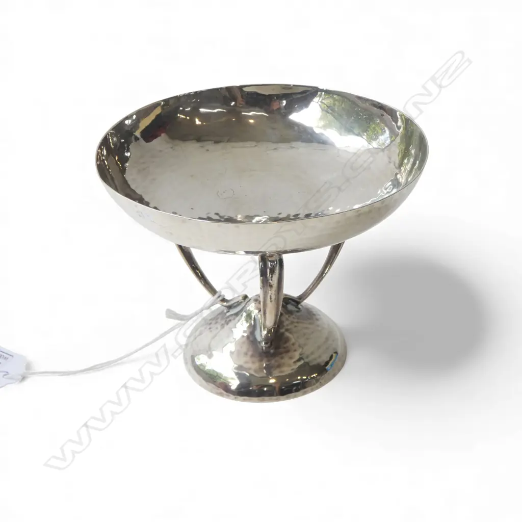 STG SILVER DISH, Ollivant & Botsford LONDON 1910 H.85mm, 143gms Image 1++
