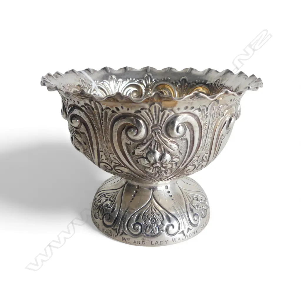 STG SILVER FOOTED BOWL, LONDON 1891 161gms Image 1++