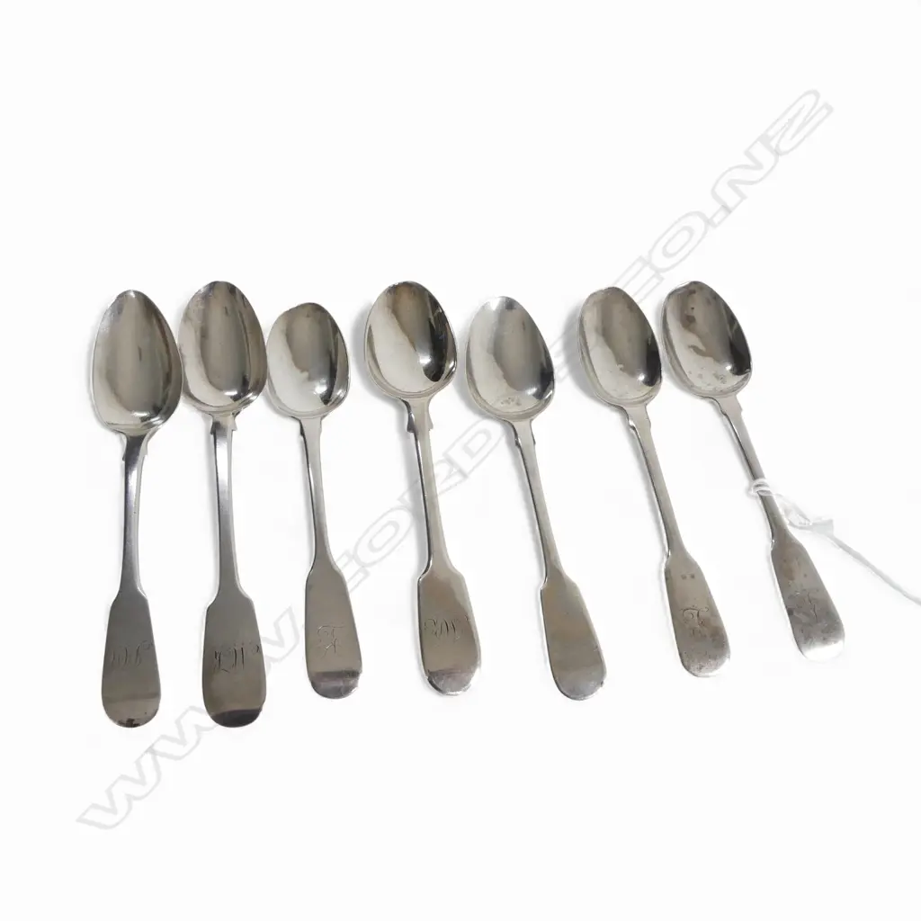 7 STG SILVER TEA SPOONS, 144gms Image 1++