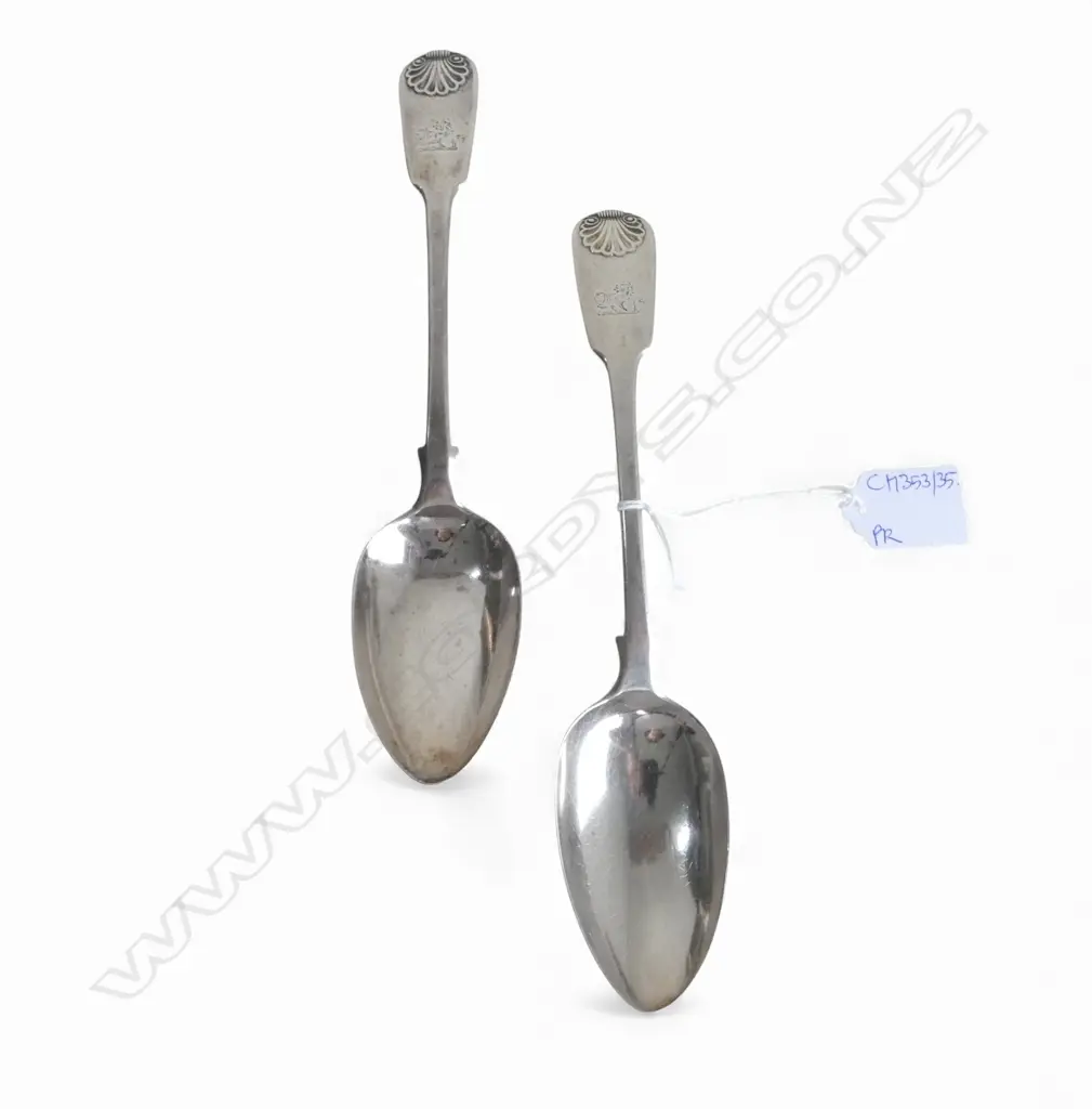 PR STG SILVER TABLESPOONS, LONDON 1841 L.230mm, 155gms Image 1++