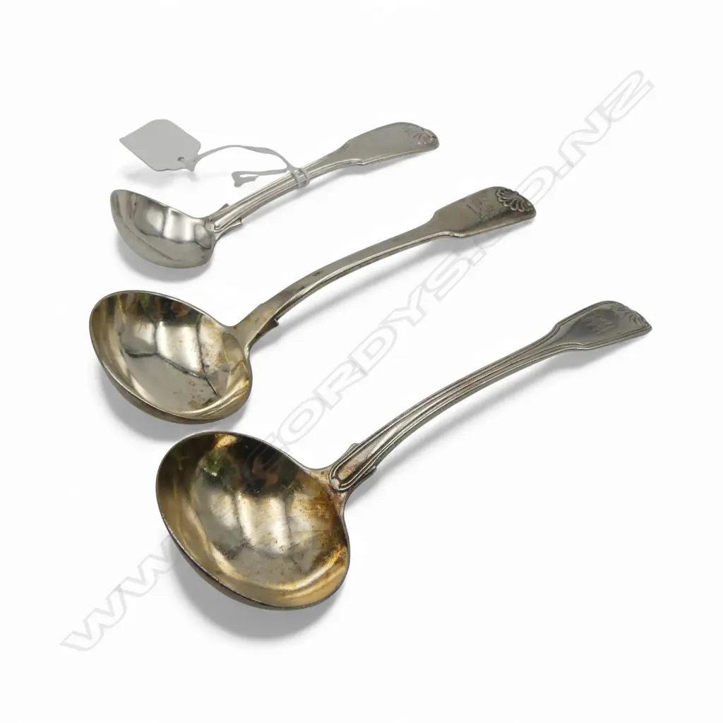 3 STG SILVER LADLES, 194gms Image 1++