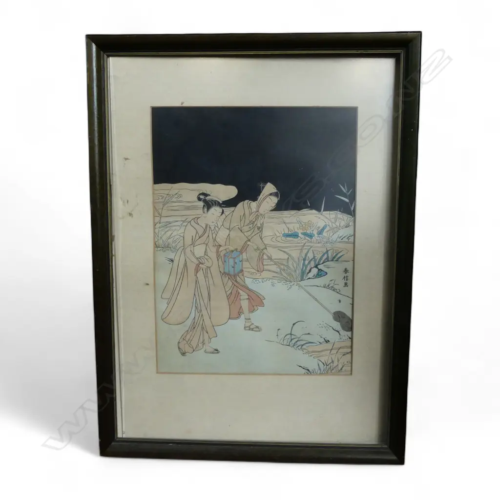 FRAMED JAPANESE PRINT 270x200mm faults Image 1++