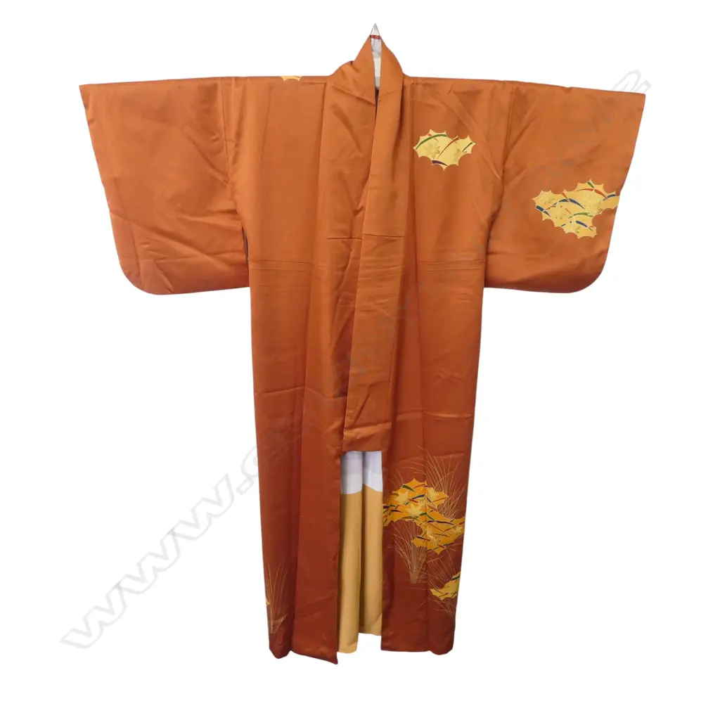 TAN PATTERNED JAPANESE KIMONO Image 1++